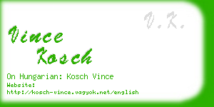 vince kosch business card